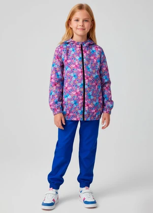 Laluna - Conjunto Feminino Corta Vento Borboletas Lilás - LALUNA