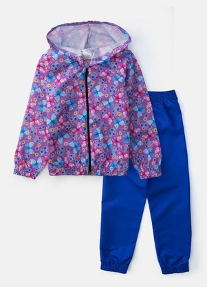 Laluna - Conjunto Feminino Corta Vento Borboletas Lilás - LALUNA