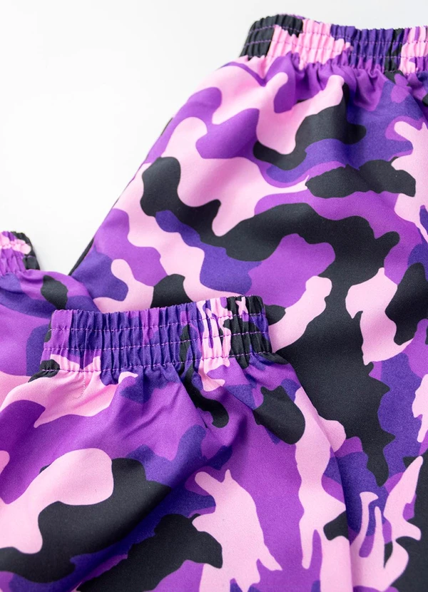 Laluna - Conjunto Feminino Corta Vento Camuflado Roxo 5