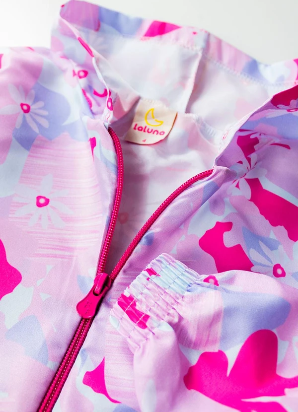Laluna - Conjunto Feminino Corta Vento Digital Rosa 4