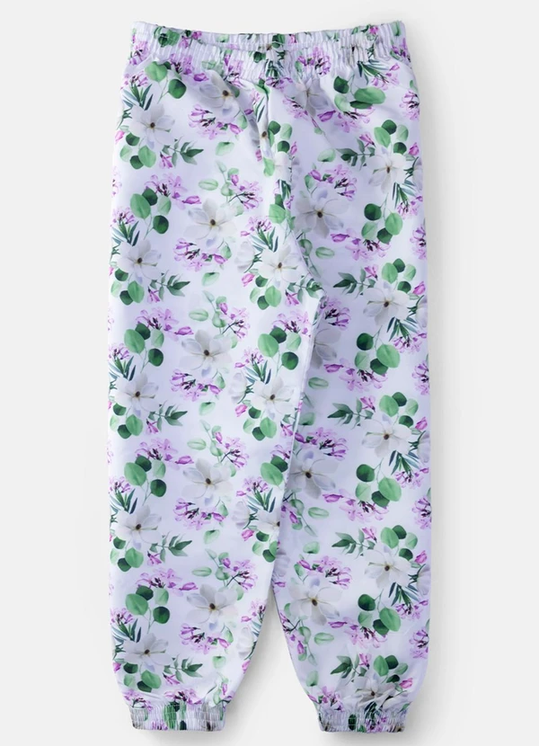 Laluna - Conjunto Feminino Corta Vento Florido Branco 5