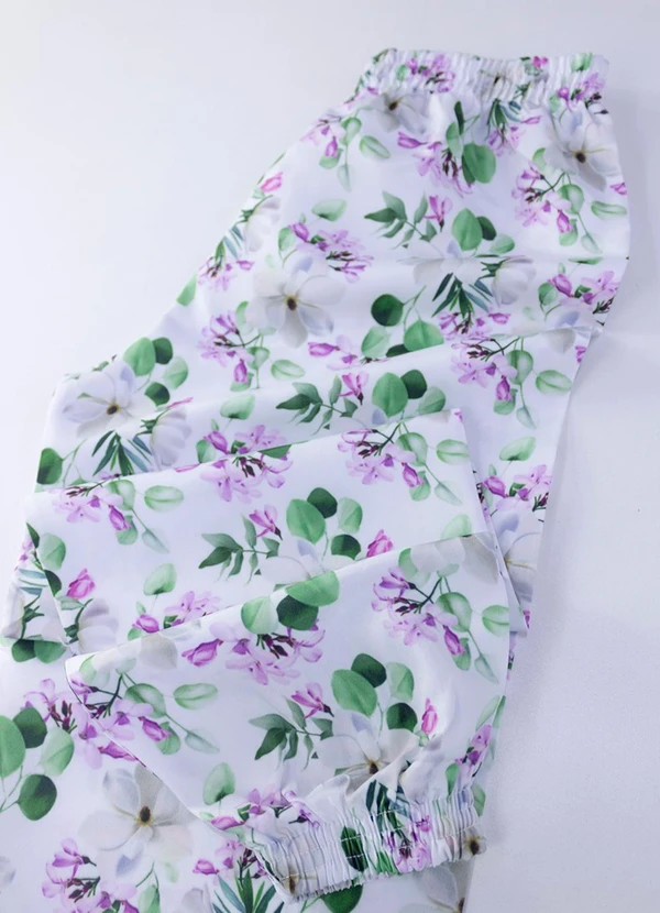 Laluna - Conjunto Feminino Corta Vento Florido Branco 6