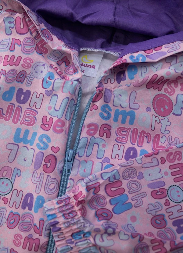 Laluna - Conjunto Feminino Corta Vento Girl Fun Rosa 6