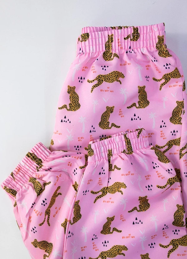 Laluna - Conjunto Feminino Corta Vento Oncinhas Rosa 6