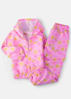 Laluna - Conjunto Feminino Corta Vento Sun Rosa - LALUNA
