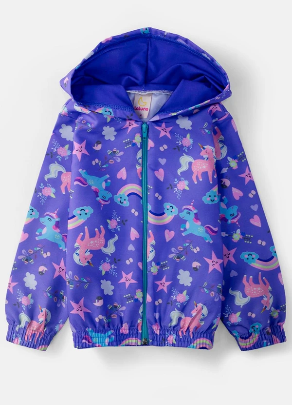 Laluna - Conjunto Feminino Corta Vento Unicórnios Lilás 3