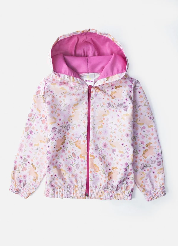Laluna - Conjunto Feminino Corta Vento Unicórnios Rosa 3
