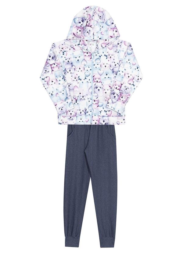 Sempre Kids - Conjunto Feminino Cute Dog Azul