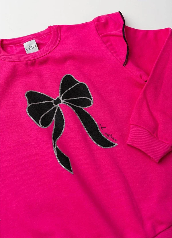 Vida Costeira - Conjunto Feminino de Moletom Babado e Laço Pink 5
