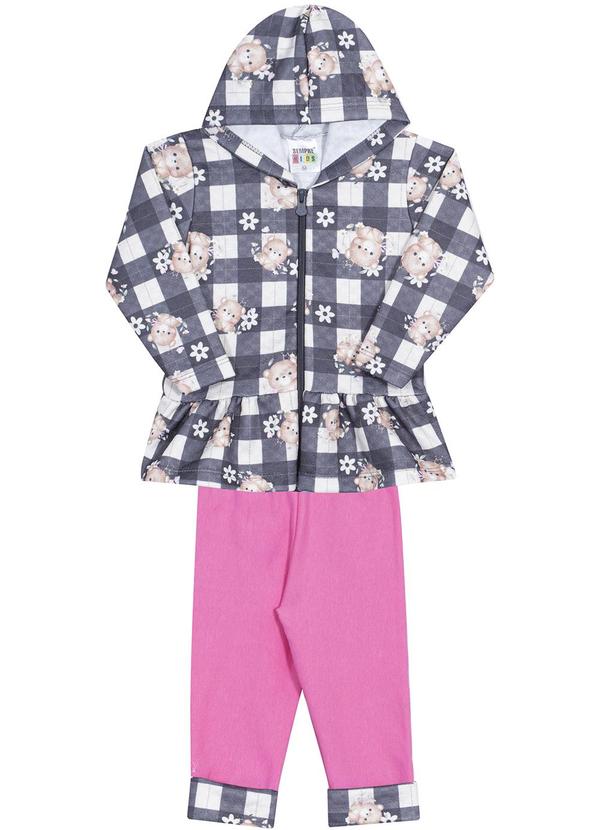 Sempre Kids - Conjunto Feminino Flowers Preto