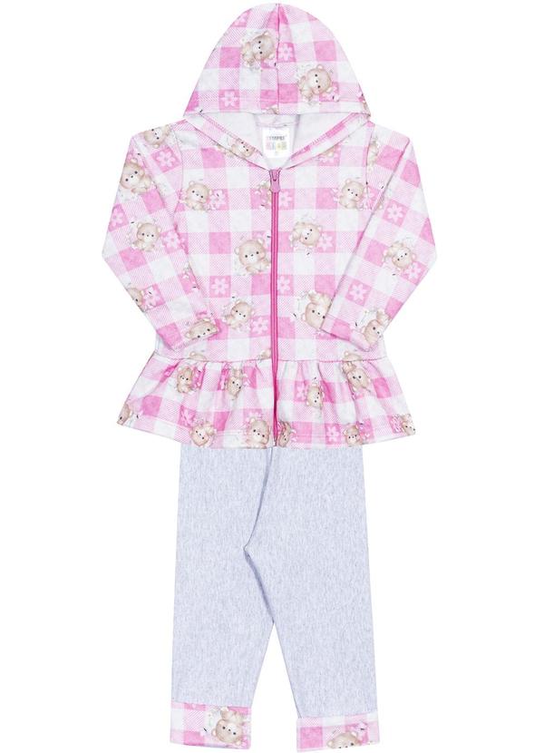 Sempre Kids - Conjunto Feminino Flowers Rosa