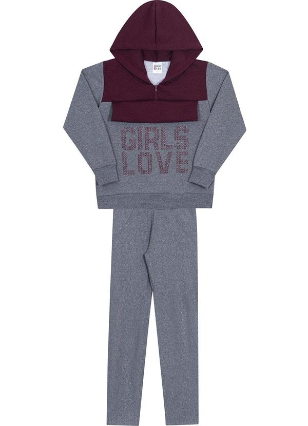 Sempre Kids - Conjunto Feminino Follow Me Cinza
