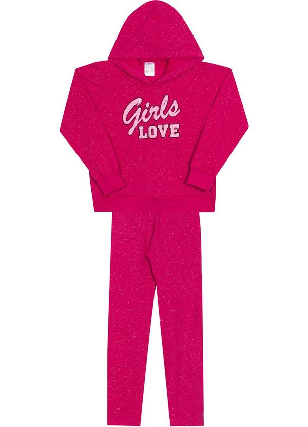 Sempre Kids - Conjunto Feminino Glitter Rosa
