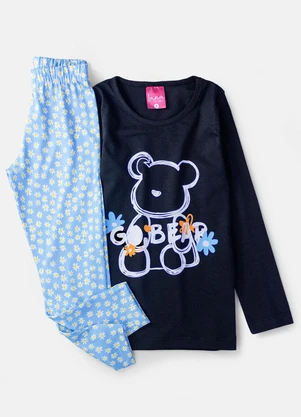Laluna - Conjunto Feminino Go Bear Preto - LALUNA