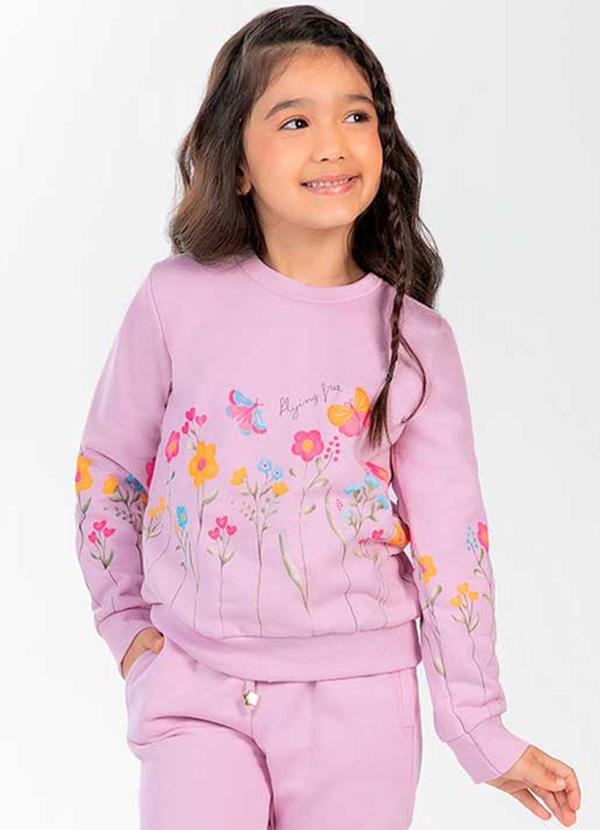 Cativa Kids - Conjunto Feminino Infantil com Estampa Lilas 2
