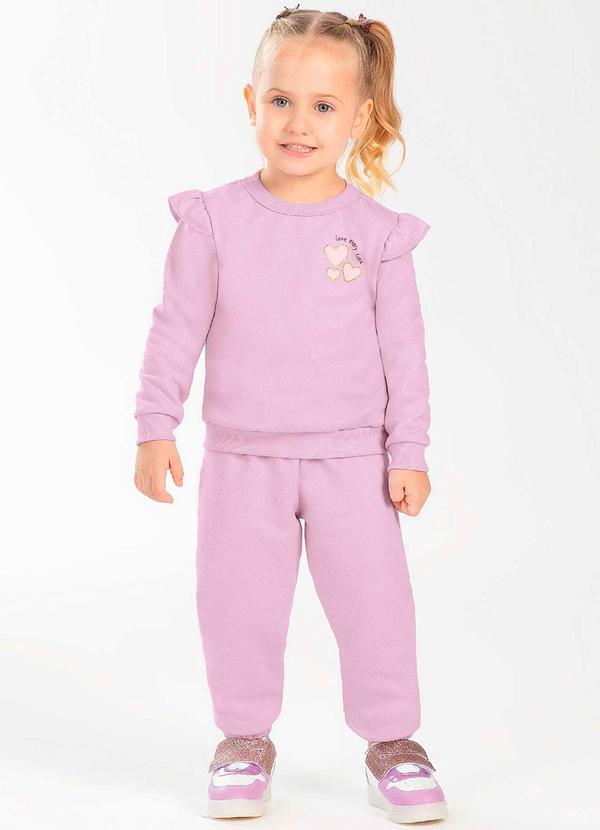 Cativa Kids - Conjunto Feminino Infantil com Glitter Lilas
