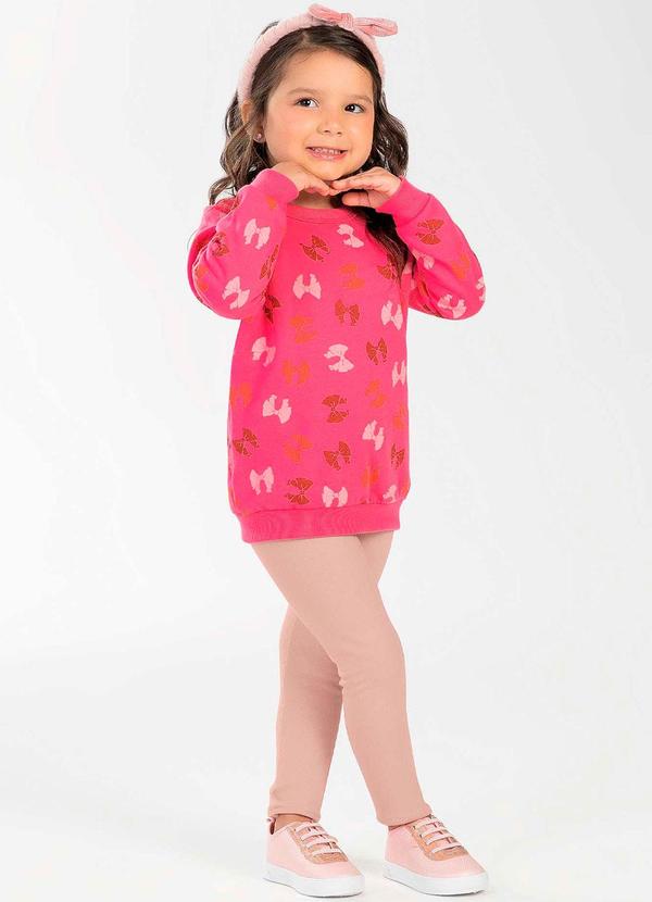 Cativa Kids - Conjunto Feminino Infantil Confortavel Rosa