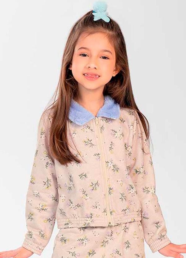 Cativa Kids - Conjunto Feminino Infantil Estampado Bege 2
