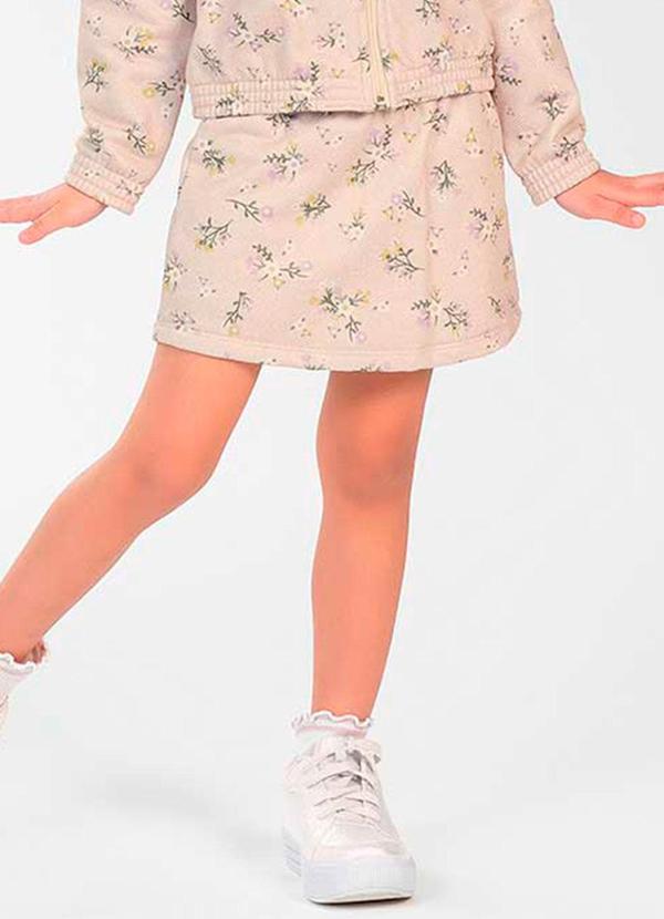 Cativa Kids - Conjunto Feminino Infantil Estampado Bege 3