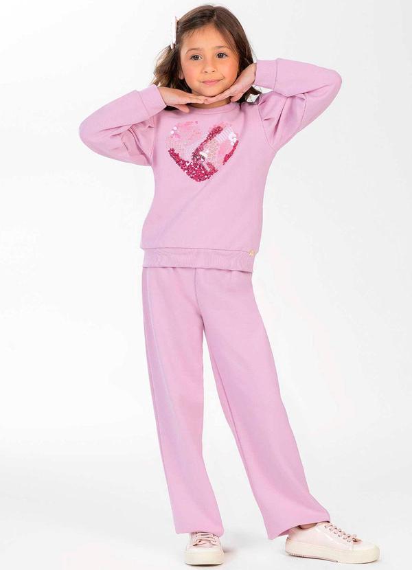 Cativa Kids - Conjunto Feminino Infantil Lantejoulas Lilas