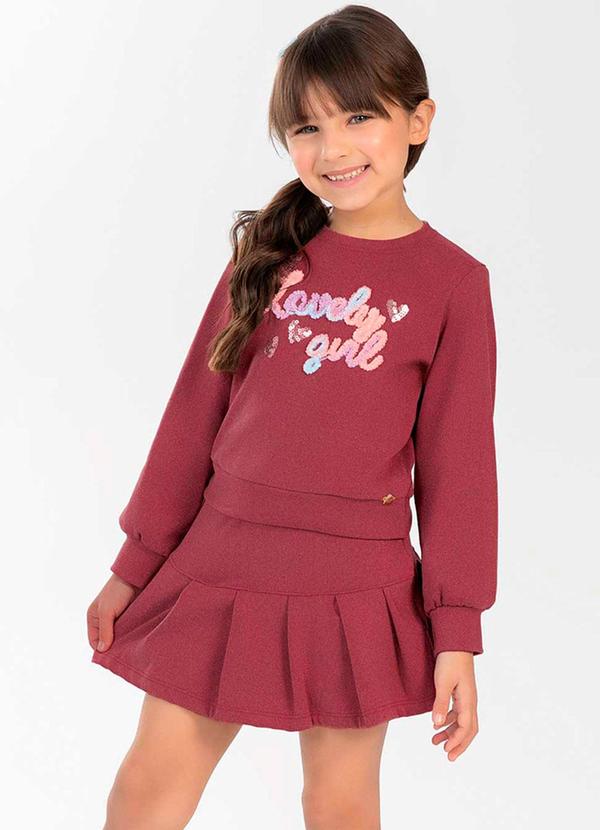 Cativa Kids - Conjunto Feminino Infantil Lantejoulas Rosa