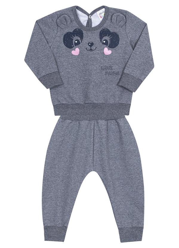 Sempre Kids - Conjunto Feminino Leopard Cinza
