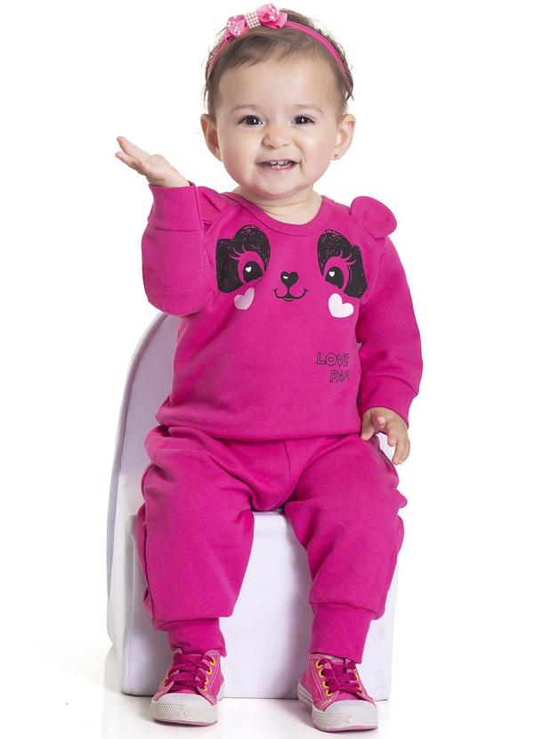 Sempre Kids - Conjunto Feminino Leopard Rosa 