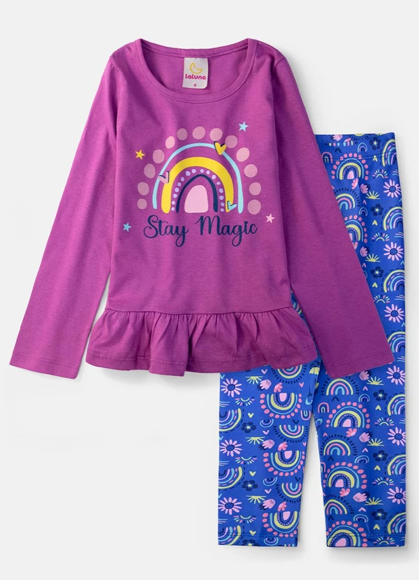 Laluna - Conjunto Feminino Stay Magic Roxo