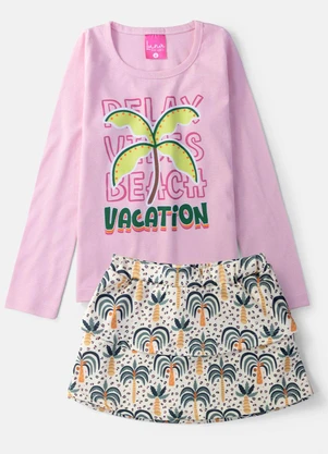 Laluna - Conjunto Feminino Vacation Rosa Bebê - LALUNA