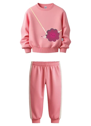 Malwee Kids - Conjunto Flor com Bordado Rosa Claro - MALWEE KIDS