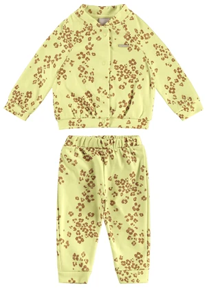 Carinhoso - Conjunto Floral Soft Menina Amarelo - CARINHOSO
