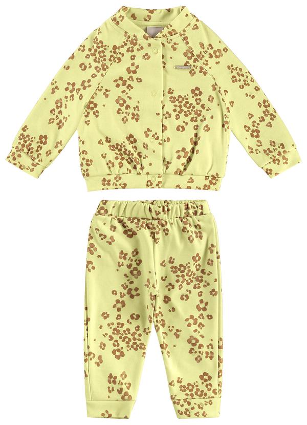 Carinhoso - Conjunto Floral Soft Menina Amarelo
