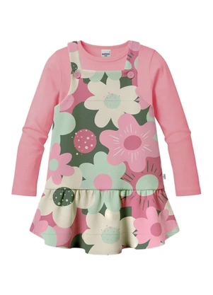 Malwee Kids - Conjunto Floral Texturizado Rosa Claro - MALWEE KIDS