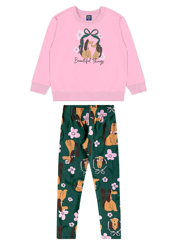 Bee Loop - Conjunto Flores e Focinhos Menina Rosa 1