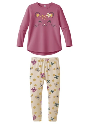 Malwee Kids - Conjunto Gatinha em Malha Malva - MALWEE KIDS