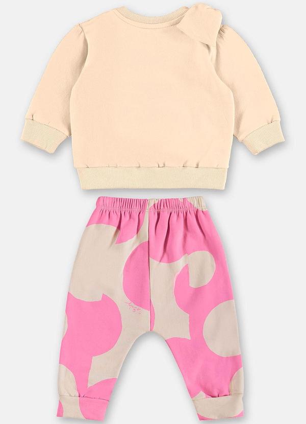 Up Baby - Conjunto Gatinho Bebê Menina Bege 3