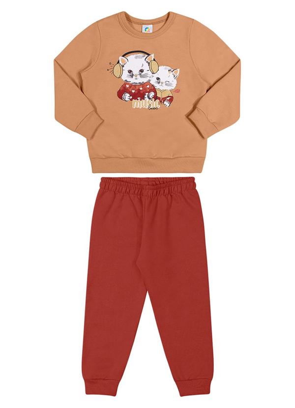 Alenice - Conjunto Gatinhos Musicais Menina Marrom