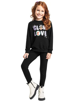 Bee Loop - Conjunto Glow Love Legging Preto - BEE LOOP