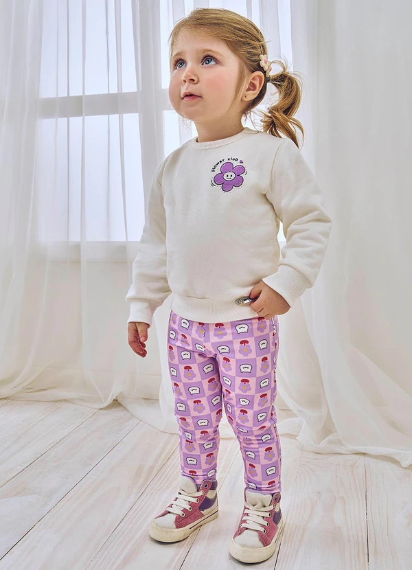 Conjunto Groovy Blusão e Calça Natural Abrange