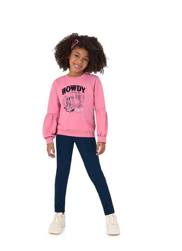 Malwee Kids - Conjunto Howdy em Moletom Rosa