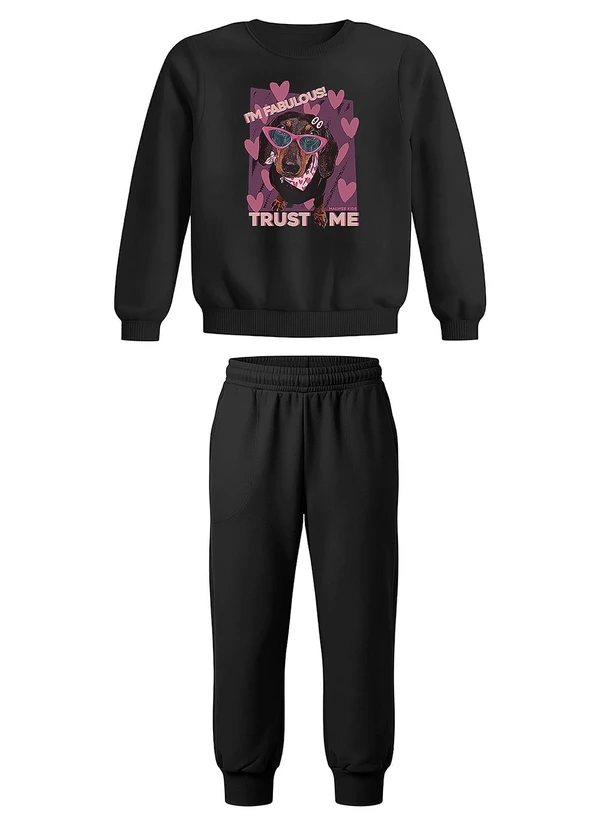 Malwee Kids - Conjunto I'M Fabulous! Preto