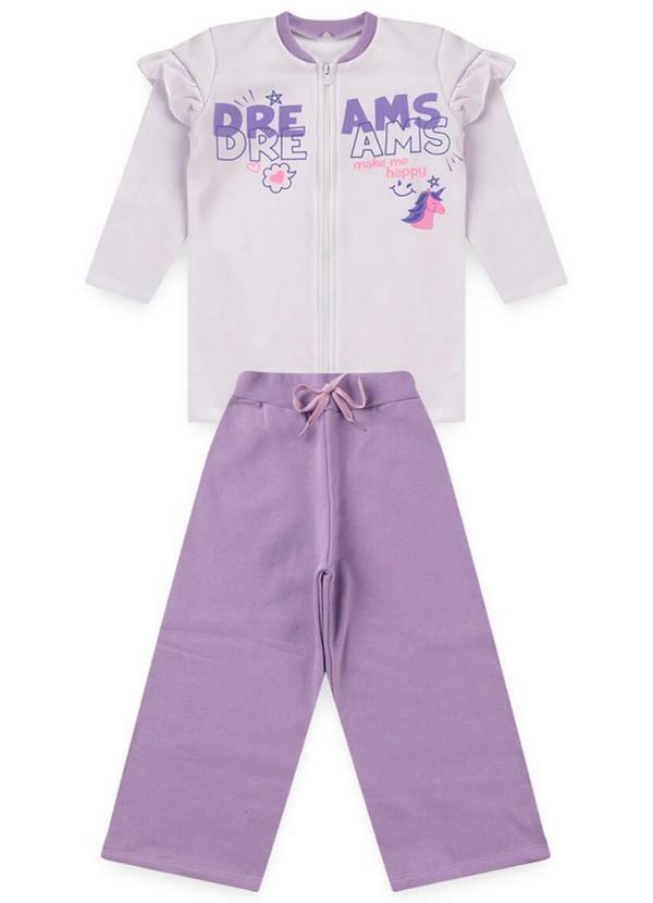 Rosa Azul - Conjunto Inf. Menina Dreams Iaia Branco