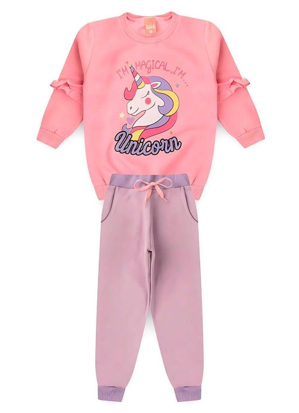 Rosa Azul - Conjunto Inf. Menina Unicórnio Iaia Rosa Claro