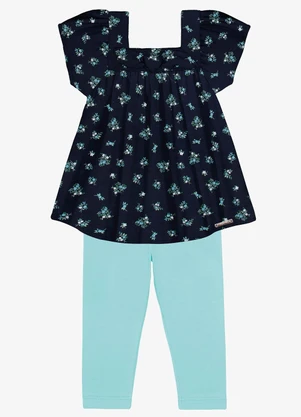 Trick Nick - Conjunto Infantil Bata com Legging Azul - TRICK NICK