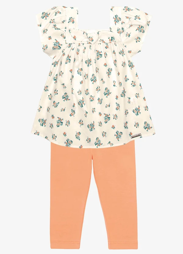 Trick Nick - Conjunto Infantil Bata com Legging Bege