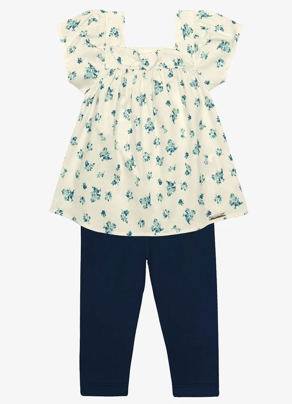 Trick Nick - Conjunto Infantil Bata com Legging Bege