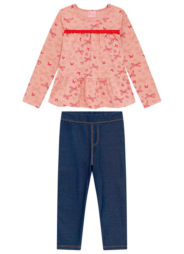 Duduka - Conjunto Infantil Bata e Calça Moletom Rosa 1