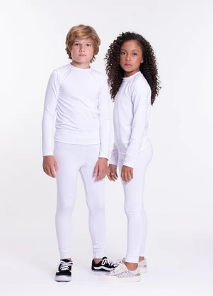 Vida Costeira - Conjunto Infantil Blusa + Calça Térmica Branca - VIDA COSTEIRA