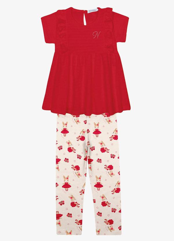 Trick Nick - Conjunto Infantil Blusa com Legging Vermelho 1