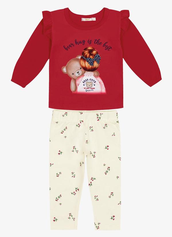 Trick Nick - Conjunto Infantil Blusa com Legging Vermelho